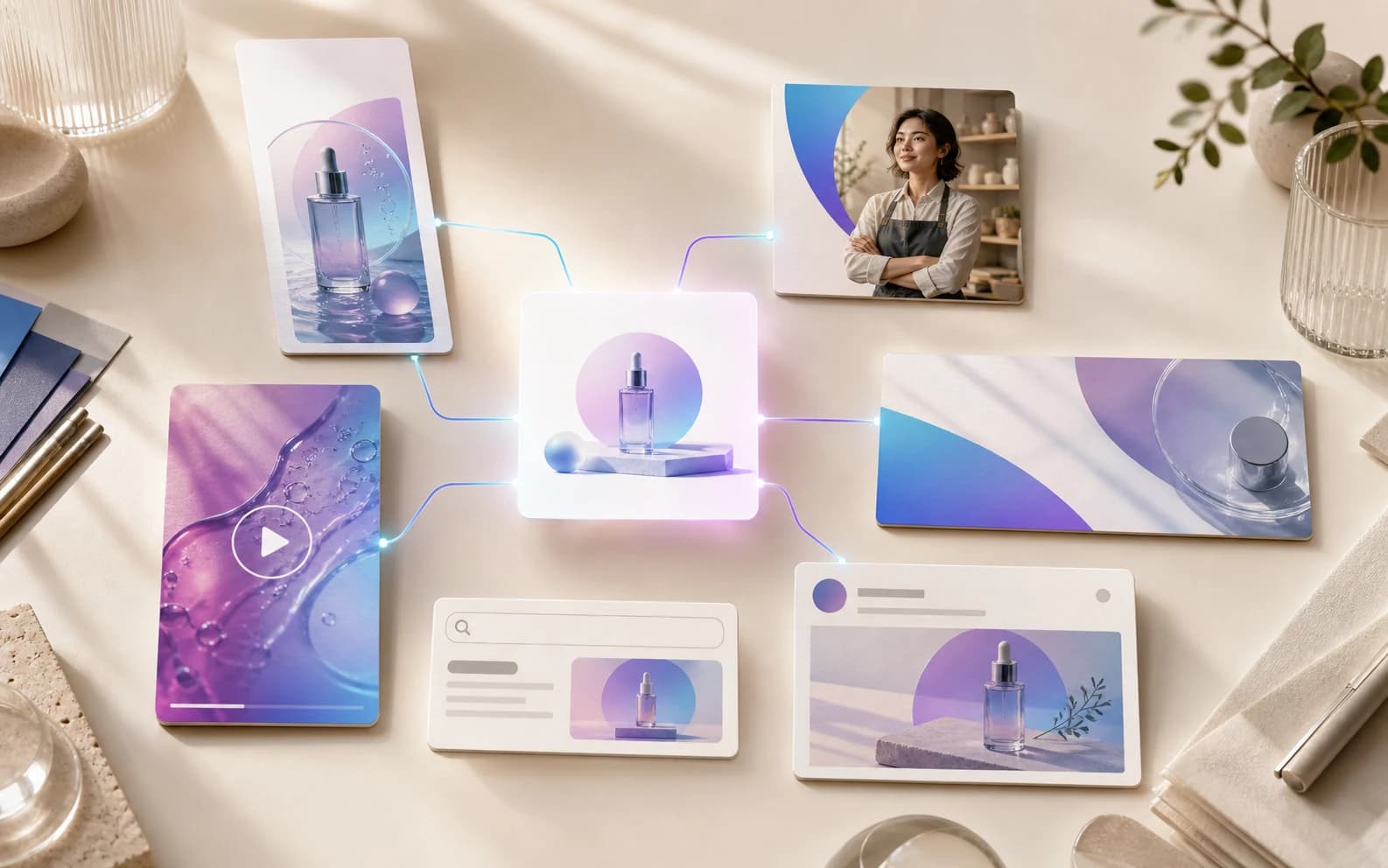 One campaign idea connected to six distinct advertising formats