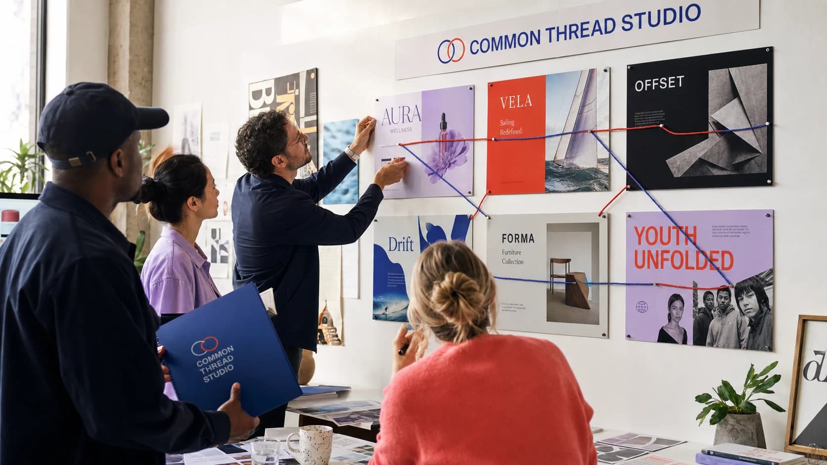 Branded multi-client campaign system for the fictional Common Thread Studio agency